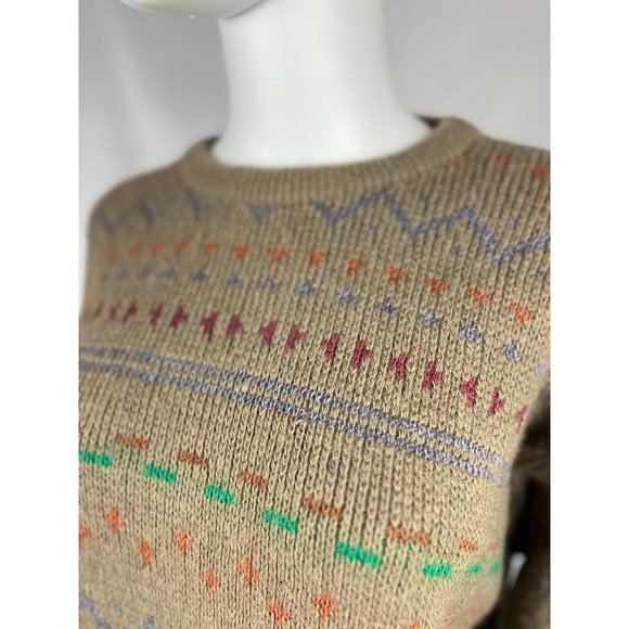 1980's Multi-Brown Wool Sweater - Picture 4 of 6